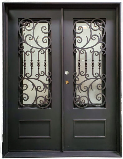 Double Iron Front Door