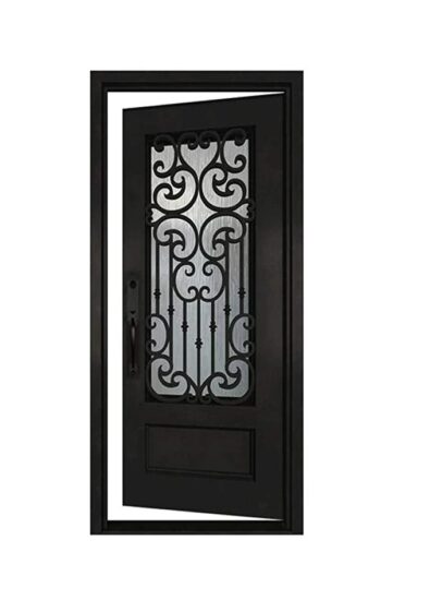 Wrought iron single door