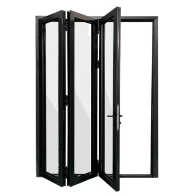 Corner glass doors modern house