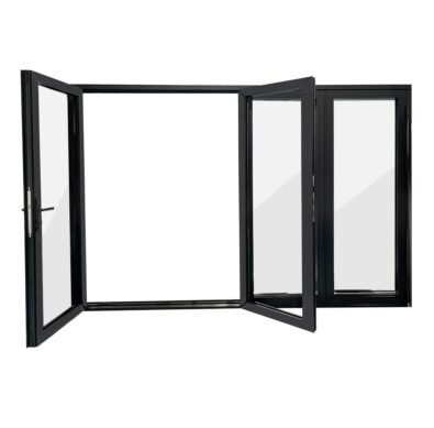 Black aluminium sliding door