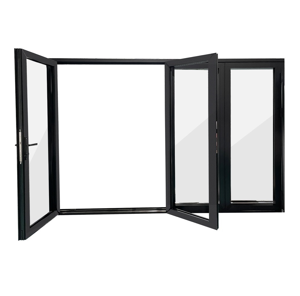Black aluminium sliding door