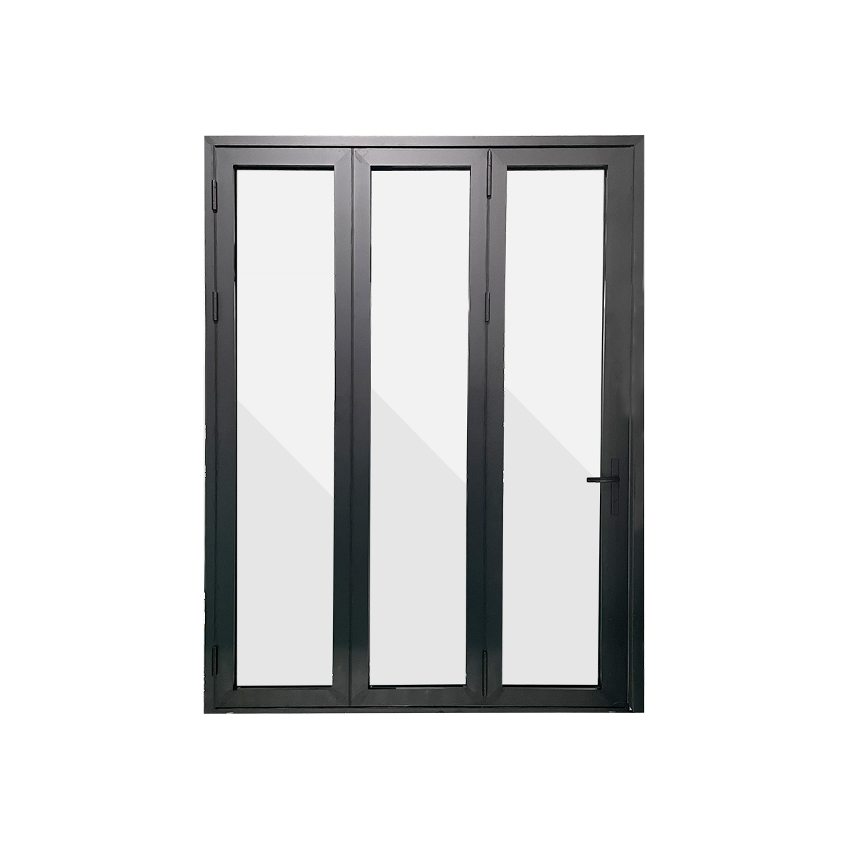3R-panel slim frame bifold door with clear glazing