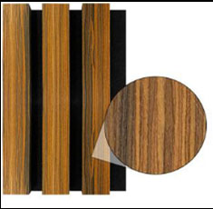 Medium oak wood slat panel sample for interiors