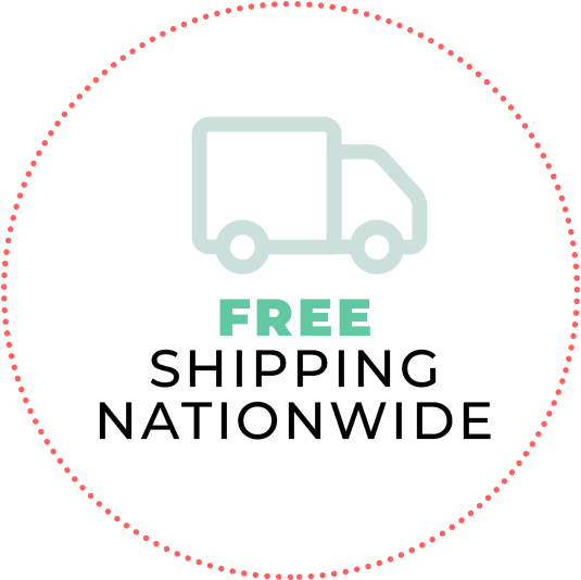 Green free shipping nationwide delivery icon