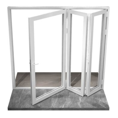 High-end aluminum bifold door for spacious interiors.