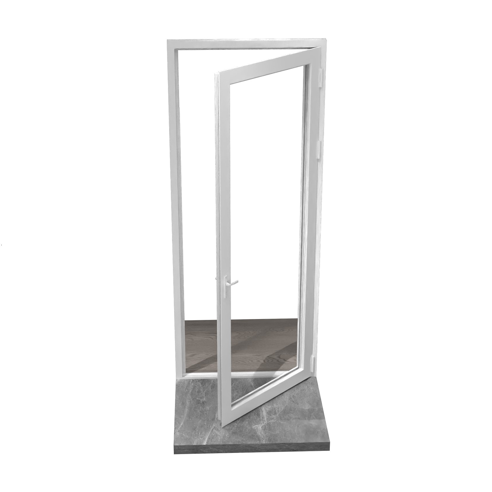 Matte White Single Patio Door