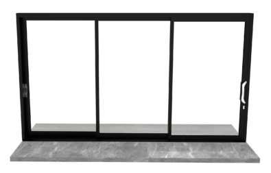 Modular folding doors, open
