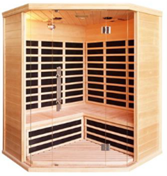 Wooden home infrared sauna with sleek design