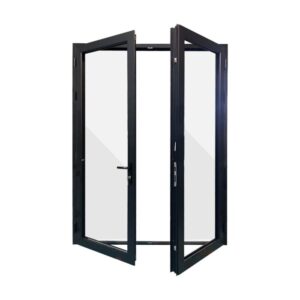 Compact modern bifold door with minimal frame